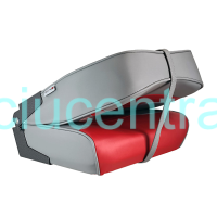 Sulenkiama sėdynė RUNOS su paminkštinimais DELUXE pilkos/raudonos sp.